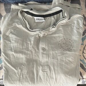 Gymshark Men's Light Gray Polo Shirt